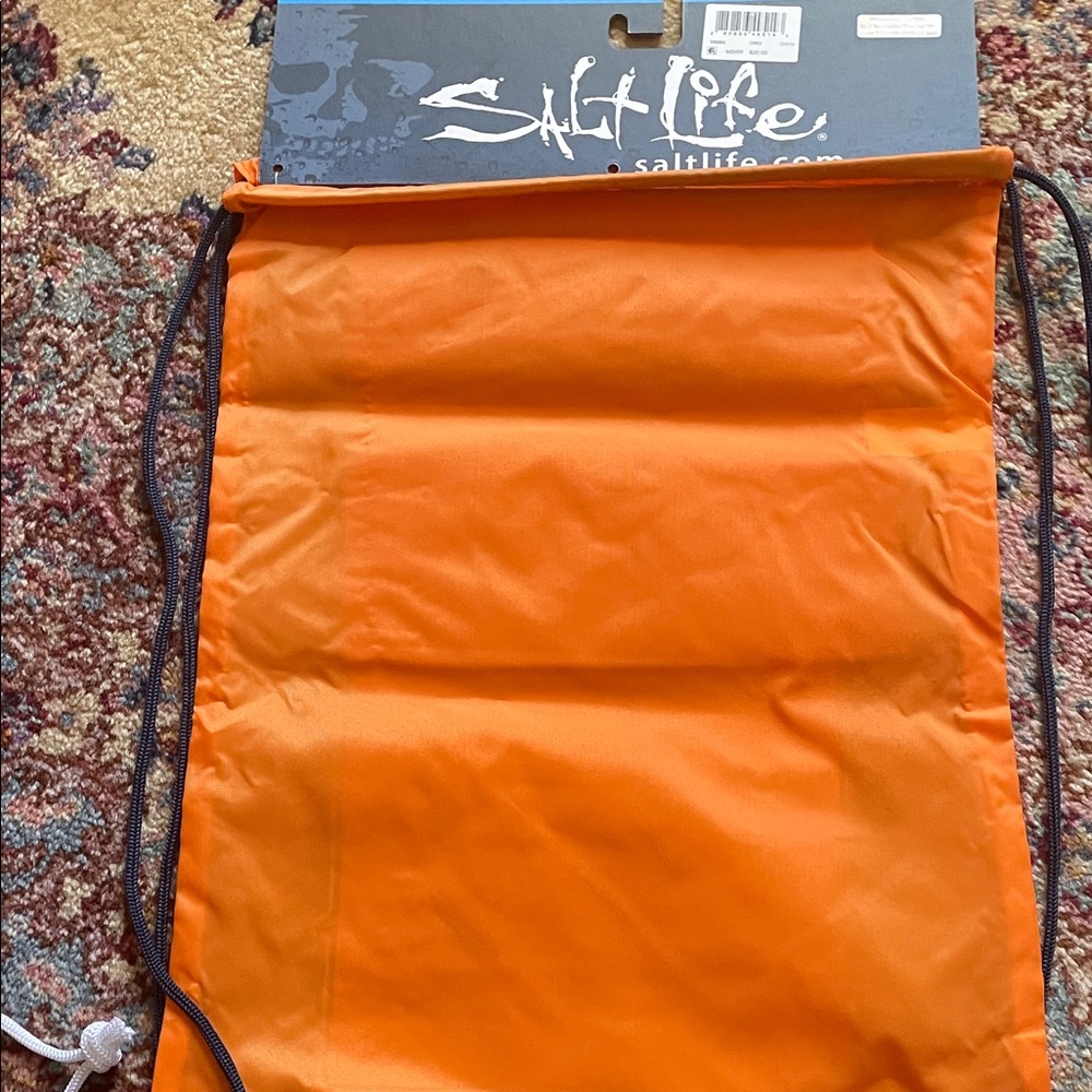 Salt Life Vibrant Orange Drawstring Backpack - Picture 4 of 7